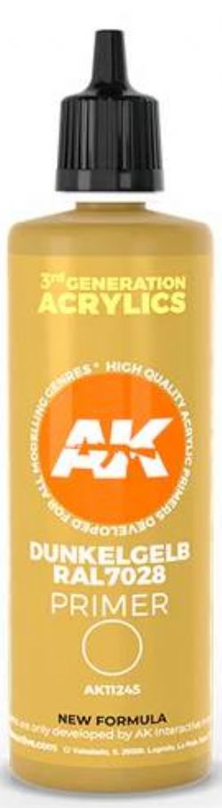 ACRYLIC PAINT -  DUNKELGELB PRIMER (100 ML) -  AK INTERACTIVE