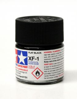 ACRYLIC PAINT -  FLAT BLACK (1/3 OZ) XF-1