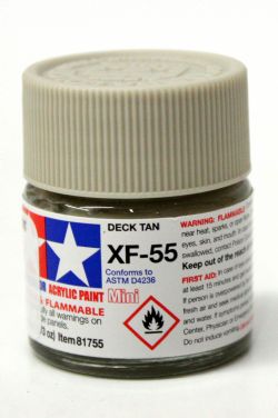 ACRYLIC PAINT -  FLAT DECK TAN (1/3 OZ) XF-55