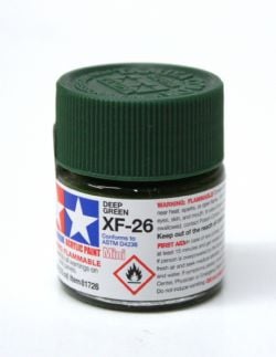 ACRYLIC PAINT -  FLAT DEEP GREEN (1/3 OZ) XF-26
