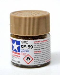 ACRYLIC PAINT -  FLAT DESERT YELLOW (1/3 OZ) XF-59
