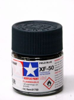 ACRYLIC PAINT -  FLAT FIELD BLUE (1/3 OZ) XF-50