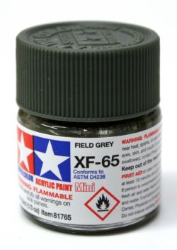 ACRYLIC PAINT -  FLAT FIELD GREY (1/3 OZ) XF-65