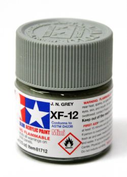 ACRYLIC PAINT -  FLAT JAPAN NAVY GREY (1/3 OZ) XF-12