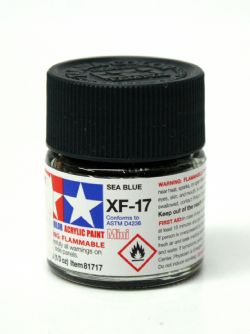 ACRYLIC PAINT -  FLAT SEA BLUE (1/3 OZ) XF-17