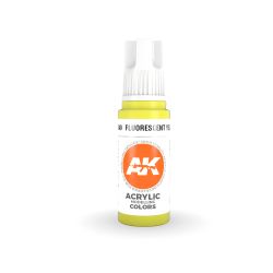 ACRYLIC PAINT -  FLUORESCENT YELLOW (17 ML) -  AK INTERACTIVE