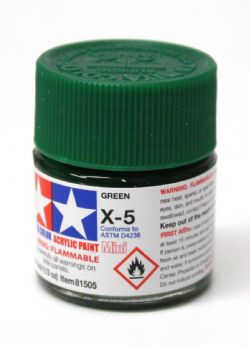 ACRYLIC PAINT -  LEAF GREEN GLOSS (1/3 OZ) X-5