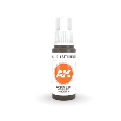 ACRYLIC PAINT -  LEATHER BROWN (17 ML) -  AK INTERACTIVE