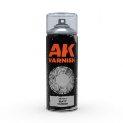 ACRYLIC PAINT -  MATT VARNISH SPRAY(13.50 OZ) -  AK INTERACTIVE