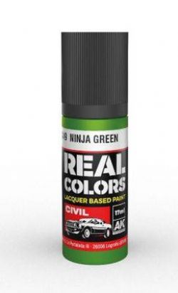 ACRYLIC PAINT -  NINJA GREEN (17 ML) -  AK INTERACTIVE REAL COLORS