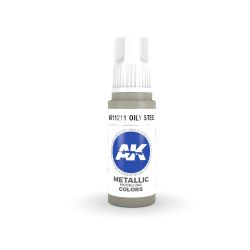 ACRYLIC PAINT -  OILY STEEL (17 ML) -  AK INTERACTIVE
