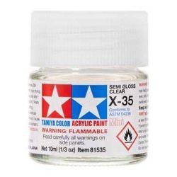 ACRYLIC PAINT -  SEMI GLOSS CLEAR - (1/3 OZ) X-35