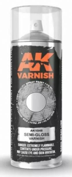 ACRYLIC PAINT -  SEMI-GLOSS VARNISH SPRAY(13.50 OZ) -  AK INTERACTIVE