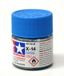 ACRYLIC PAINT -  SKY BLUE GLOSS (1/3 OZ) X-14