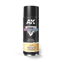 ACRYLIC PAINT -  WARGAME COLOR GOLDEN ARMOR SPRAY(10.6 OZ) -  AK INTERACTIVE