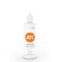 ACRYLIC PAINT -  WHITE PRIMER (3 OZ) -  AK INTERACTIVE