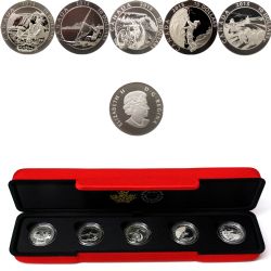 ADVENTURE CANADA -  COMPLETE COLLECTION OF 5 COINS -  2015 CANADIAN COINS