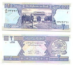 AFGHANISTAN -  2 AFGHANIS 2002 65