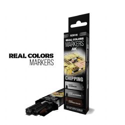 AK INTERACTIVE -  ACRYLIC MARKER - CHIPPING -  REAL COLORS