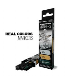 AK INTERACTIVE -  ACRYLIC MARKER - WWII AXIS AIRCRAFT SQUIGGLE CAMOUFLAGE COLORS -  REAL COLORS