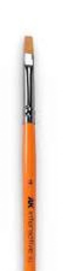 AK INTERACTIVE -  BRUSH SYNTHETIC HAIR - FLAT SIZE 4 -  BRUSHES