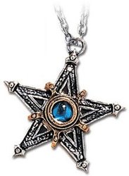 ALCHEMY GOTHIC -  MEDIEVAL PENTACLE NECKLACE