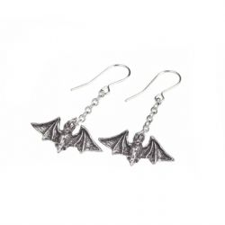 ALCHEMY GOTHIC -  PEWTER EARRINGS - KISS THE NIGHT