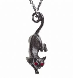 ALCHEMY GOTHIC -  PEWTER PENDANT - CAT SITH