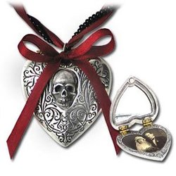 ALCHEMY GOTHIC -  THE RELIQUARY HEART LOCKET NECKLACE