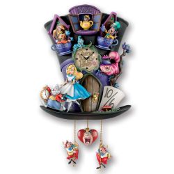 ALICE IN WONDERLAND -  MAD HATTER CUCKOO CLOCK WITH CERTIFICATE -  DISNEY