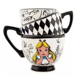 ALICE IN WONDERLAND -  STACKED TEACUPS MUG (20 OZ) -  3D SCUPLTED CERAMIC MUG