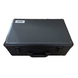 ALUMINIUM CASE -  4 ROW FOR 120 SLABS WITH KEY SYSTEM - BLACK