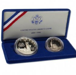AMERICAN PROOF -  2-COIN SET - LIBERTY S -  1986 UNITED STATES COINS
