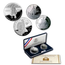 AMERICAN PROOF -  2-COIN SET - THE COLUMBUS QUINCENTENARY COINS -  1992 UNITED STATES COINS