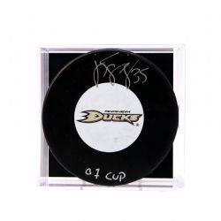 ANAHEIM DUCKS -  JEAN-SEBASTIEN GIGUERE AUTOGRAPHED HOCKEY PUCK - (LOGO)