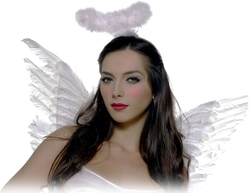 ANGEL -  WINGS AND HALO - WHITE