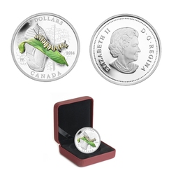 ANIMAL ARCHITECTS -  CATERPILLER AND CHRYSALIS -  2014 CANADIAN COINS 03