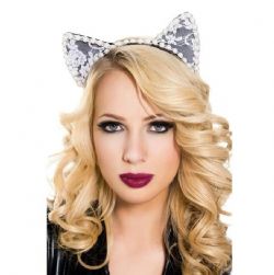ANIMALS -  FUZZY CAT HEADBAND (ADULT)