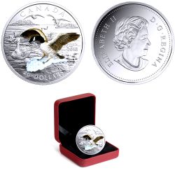 ANIMALS OF CANADA WITH 3D ELEMENT -  APPROACHING CANADA GOOSE 03 -  2018 CANADIAN COINS