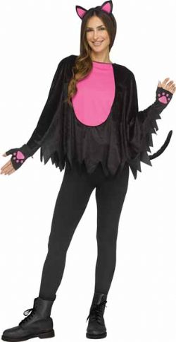 ANIMALS -  PRETTY KITTY PONCHO (ADULT - ONE SIZE)