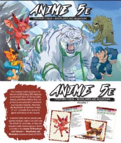 ANIME 5E -  CREATURE CARDS - WOODLANDS AND MOUNTAINS (ENGLISH)