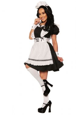 ANIME COSPLAY -  FRENCH MAID COSTUME (ADULT)