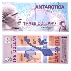ANTARCTICA -  3 DOLLARS 2007 (UNC)