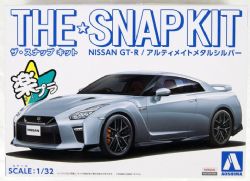 AOSHIMA -  1/32 - NISSAN NISSAN GT-R (ULTIMATE METAL SILVER) -  SNAP KIT 07-D