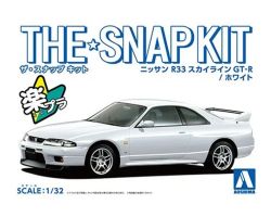 AOSHIMA -  1/32 - NISSAN R33 SKYLINE GT-R (WHITE) -  SNAP KIT 15-C