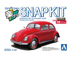 AOSHIMA -  1/32 -  VOLKSWAGEN BEETLE (RUBY RED) -  SNAP KIT 20-RR