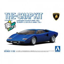 AOSHIMA -  LAMBORGHINI COUNTACH LP400 (BLUE) - 1/32 20-E -  SNAP KIT 20-E