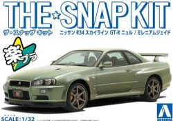 AOSHIMA -  NISSAN SKYLINE GT-R R34 (MILLENNIUM JADE) - 1/32 11-D -  SNAP KIT 12-MJ