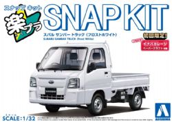 AOSHIMA -  SUBARU SAMBAR TRUCK (FROST WHITE) - 1/32 -  SNAP KIT
