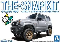AOSHIMA -  SUZUKI JIMNY (METALLIC SILVER & CUSTOM WHEELS) - 1/32 -  SNAP KIT 08-SP4